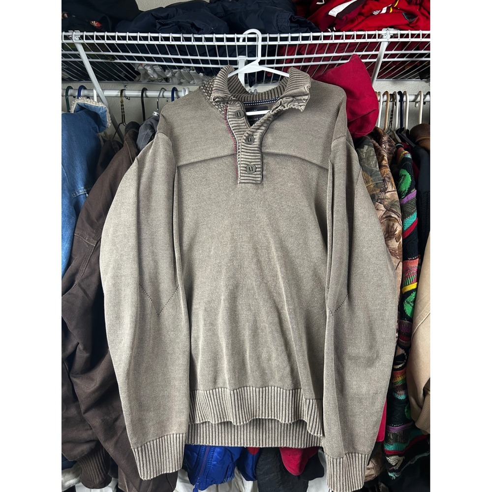 Y2K brown faded quarter zip